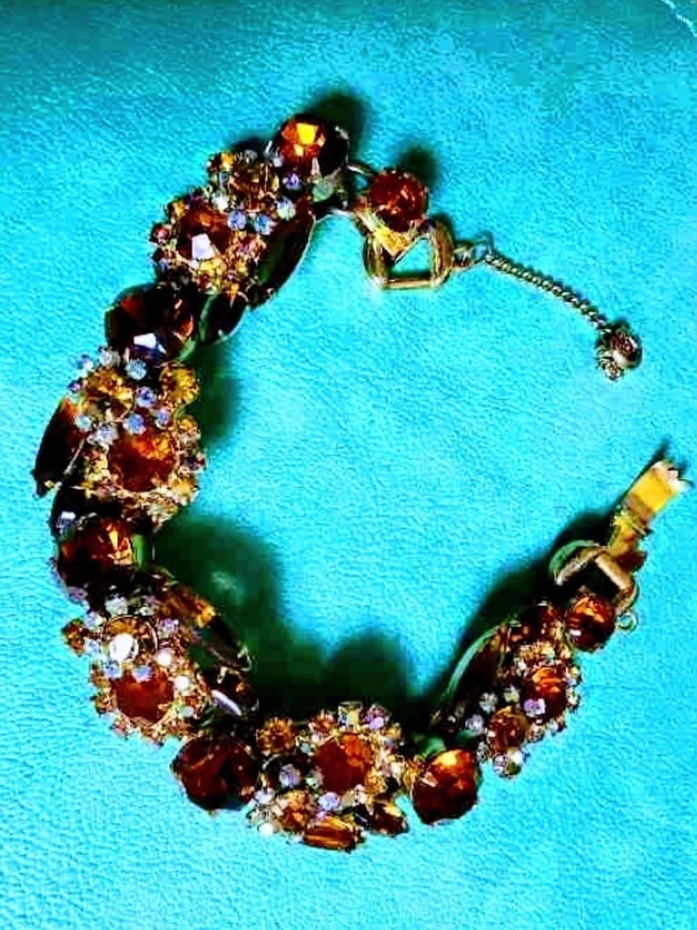 JULIANA AMBER ORANGE CRYSTAL BRACELET